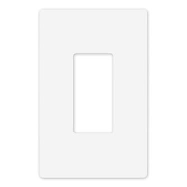 Imagem de Art Plates - Placa de interruptor de segurança para crianças sem parafusos superdimensionada - 14 cm x 9 cm - Jumbo 1 Gang Decorator GFCI Style - Policarbonato inquebrável - Placa de cobertura para