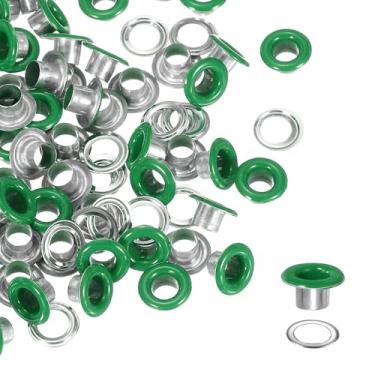 Imagem de YELARXI Kit de ilhós, ilhós de metal, kit de ilhós com arruelas 5 mm 3/40.6 cm encaixe interno redondo para (tecido/sapatos/roupas/artesanato faça você mesmo/bolsa/cinto) 250 conjunto e ciano