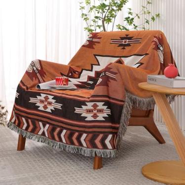 Imagem de Cobertor com estampa asteca, boho, macio, sherpa, tradicional, sudoeste, navajo, estilo tribal, quente, para acampamento, ao ar livre, leve, aconchegante, cobertor boêmio, para sofá, cama, 160 cm x