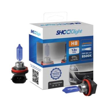 Imagem de Lâmpada Halógena Super Branca H8 12V 35W PGJ19-1 Shocklight - SL-12000