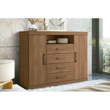 Imagem de Cômoda Casal Master C- 2 Portas 1 Nicho E 4 Gavetas Jatoba - Santos Andirá