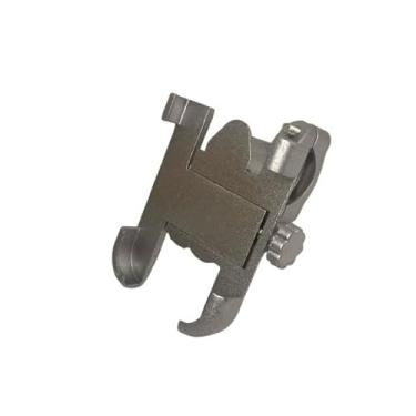 Imagem de Suporte de celular para moto e bicicleta estável e seguro liga de alumínio resistente gira 360 (prata)