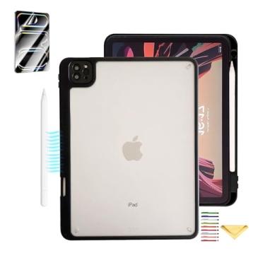 Imagem de UUcovers Para tablet Apple iPad Pro de 11 polegadas M5/M4 (2025/2024) com suporte de lápis/protetor de tela [carregamento de lápis], acessório magnético, fosco transparente, antiamarela, parte