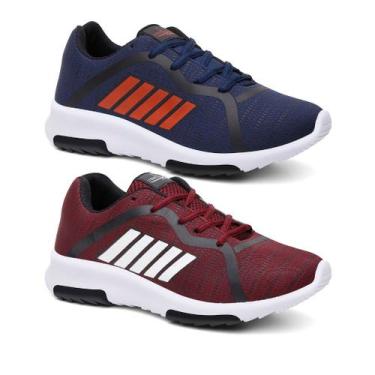 Imagem de Kit 2 Pares Tênis Spt Masculino Esportivo Fit Academia Corrida Acessív