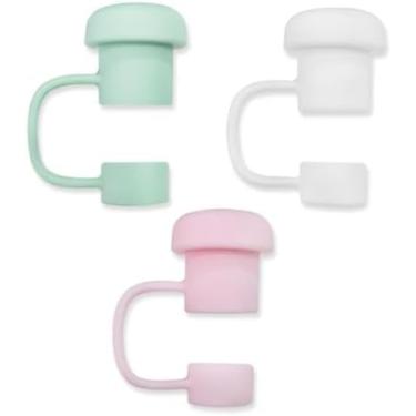 Imagem de Tampa protetora para canudo copo térmico Silicone 1un (Rosa)