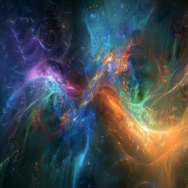 Imagem de Quadro Decorativo Eldritch Cosmic Realms Arte Abstrata para Parede 50x50cm