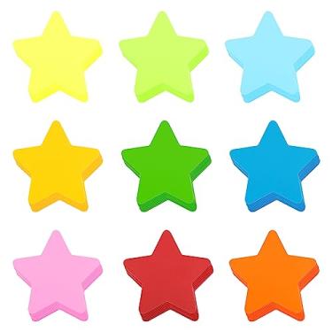 Imagem de TM 72 peças de papel Star Cutouts para sala de aula, 15 cm de cartolina estrelas em 9 cores