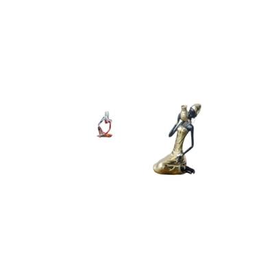 Imagem de Fenteer Escultura Abstrata em Resina de Uma Pensante, Peça de Arte Colecionável Feita à Mão, Ideal para Decorar Quarto, Escritório, Loja, Estante, Sala