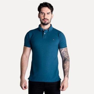 Imagem de Camisa Polo Tommy Hilfiger Verde Real-Masculino
