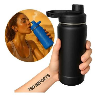 Imagem de Garrafa Térmica Squeeze De Academia Inox 1Litro Água Spo Pre