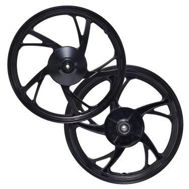 Imagem de Roda Par Biz 125 2005 A 2022 Biz 100 2013 A 2015 Biz 110 2016 A 2022 Pe Galinha Freio Tambor