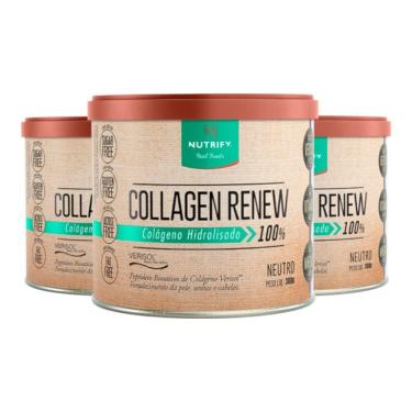 Imagem de Kit 3 Collagen Renew Colágeno Hidrolisado Neutro Nutrify 300g