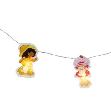 Imagem de Strawberry Shortcake Cordão de luz Berry Besties 2,5 m - Luzes de corda operadas por bateria com 8 LEDs brancos quentes - Luzes decorativas de fadas internas para quarto, construção de PET