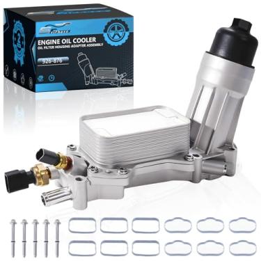 Imagem de Caixa de alumínio do filtro de óleo do refrigerador de óleo do motor 926-876 para Dodge Challenger Charger Durango Grand Caravan Avenger Journey, Grand Cherokee Wrangler, Chrysler 200 300 Town Country