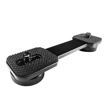 Imagem de Barra de extensão de sapata fria, extensão de sapata, suporte de microfone com parafuso de tripé de 1/10.2 cm compatível com vlogging de câmera sem espelho (ST-002-1)