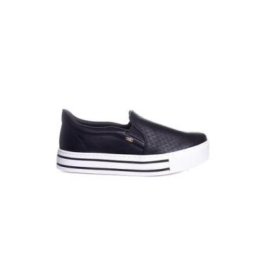 Imagem de Tênis Casual Feminino Via Marte Slip On Preto, 37