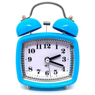 Imagem de Relógio Despertador Analógico Retrô com Campainha Pequeno Cor:Azul