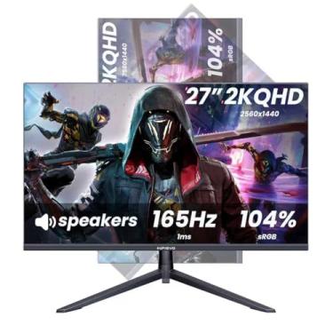 Imagem de INFIEVO Monitor de Jogos 27 Polegadas QHD 1440P 165Hz VA 1ms Alto-Falantes Embutidos, FreeSync, PC Ultrafino, VESA, Inclinação Ajustável, Suporte