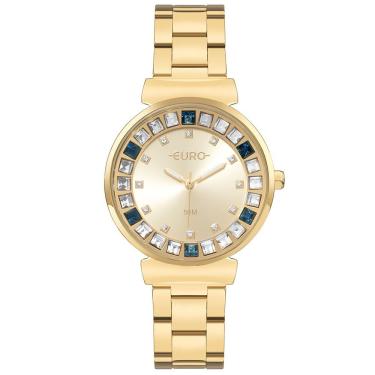 Imagem de Relógio Euro Feminino Stones Dourado - Eu2035yxx-4d
