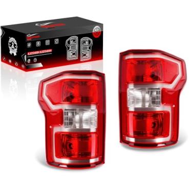 Imagem de Maureen Luz traseira LED do lado do motorista e do passageiro Lâmpada de freio para Ford F150 F-150 2018-2020 Luzes traseiras traseiras esquerda e direita substitui OE#JL3Z13405H #JL3Z13404H