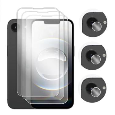 Imagem de Para iPhone 16E, vidro de 6,1 polegadas com cola completa e protetor de tela transparente filme de vidro temperado