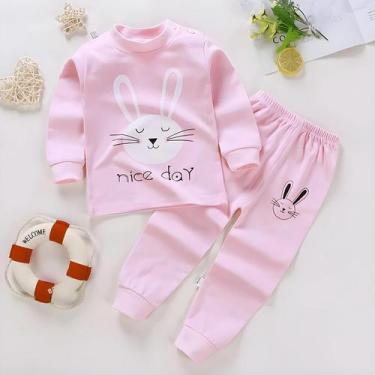 Imagem de Conjunto de Pijamas de Algodão para Bebês - Roupa de Dormir para Recém