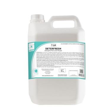 Imagem de Deterfresh - Detergente Biodegradável para lavar roupas, Livre de Fosfato e EDTA, para Hotéis, Hospitais e Lavanderias, Alta Performance Spartan 5L