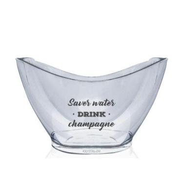Imagem de Champanheira Personalizada Save Water Drink Champagne - Krystalon