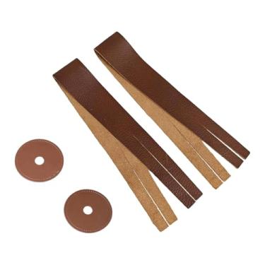 Imagem de Dynwave Alças de mão para pratos, acessórios para instrumentos de percussão, peças confiáveis, correias para pratos, bandas para eventos musicais e, Marrom com Almofadas