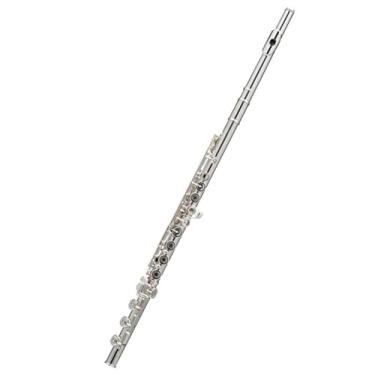 Imagem de Flauta Flauta Banhado a Prata 17 Orifícios Abertos Chave C Instrumento de Sopro Requintado Corpo Prático Cobre Branco