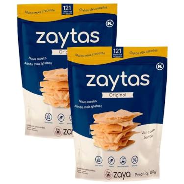 Imagem de Kit 2 Zaytas Original Lascas Crocantes Sem Gluten Vegano 80g