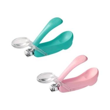 Imagem de Bebê infantil cortador de unhas ferramentas crianças lupa vidro dedo c