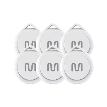 Imagem de Kit 6 Rastreadores Bluetooth Multi MTag Branco - TAG01K4