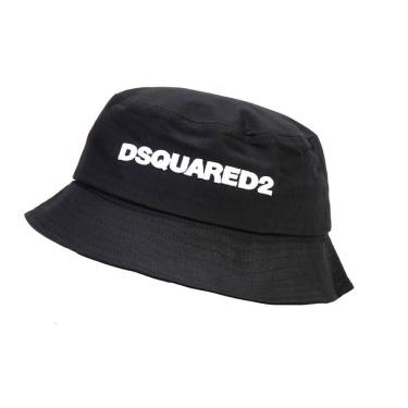 Imagem de Chapéu de pescador DSQUARED2 preto de algodão 57-58 cm de circunferência da cabeça