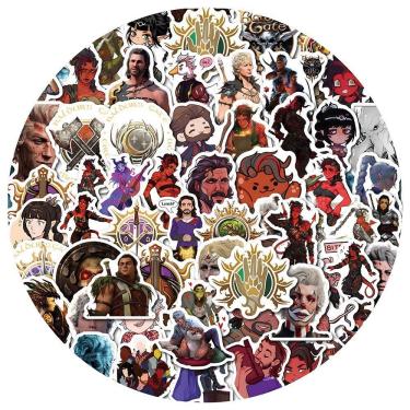 Imagem de Adesivos de vinil impermeável Baldurs Gates, anime, 60 unidades