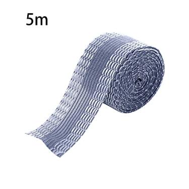 Imagem de Calça pasta de boca para reparo de tecido de costura para afiação de roupas calças jeans vestuário prensador de pé (5M, cinza)