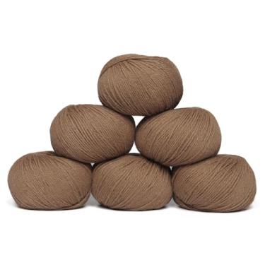 Imagem de Origins - Conjunto de 6 novelos de lã de alpaca 100% bebê (300 gramas) Peso DK feito no Peru Cores naturais (não tingidas), macio celestial, perfeito para tricô e crochê (solo sagrado, origens 6