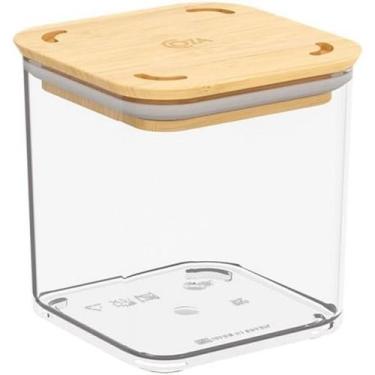 Imagem de Pote Hermético Coza Modo Bambu 580ml, na cor Cristal