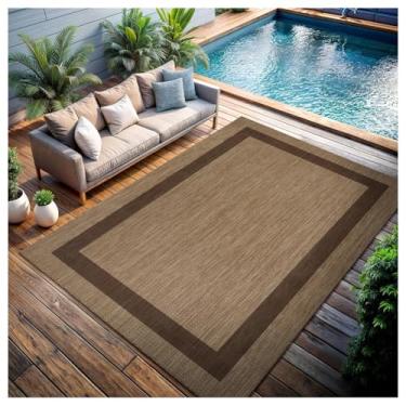 Imagem de SPXMQSS Tapetes para ambientes externos para jardim, tapete externo de fácil limpeza, resistente ao desgaste, antiderrapante, para acampamento, deck, varanda, piquenique, quintal C 120 x 160 cm