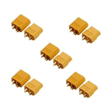 Imagem de 5 Pares De Conectores XT60 Macho E Fêmea Para Bateria Lipo RC, Motor E