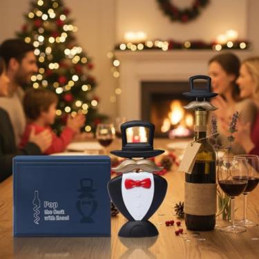 Imagem de KERHAND Abridor de vinho vintage AH SO 3 em 1 - design elegante de cavalheiro britânico, saca-rolhas de metal durável com caixa de presente, perfeito para entusiastas de vinho e presentes exclusivos