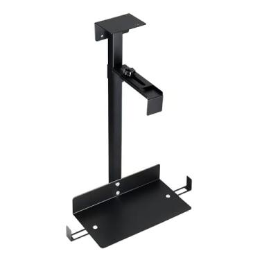 Imagem de Suporte de PC embaixo da mesa, altura e largura ajustáveis, suporte para CPU embaixo da mesa de mesa, suporte para PC, torre de computador, parede e suporte embaixo do balcão