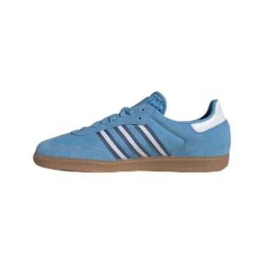 Imagem de Adidas Tênis masculino LtBlue/Creblu/Ftwwht Samba OG Azul claro/Azul Tripulação Azul/FTWR Branco 38 EUA, Multi, 8.5 Wide