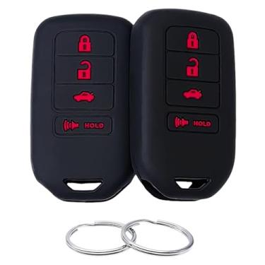 Imagem de REPROTECTING Capa para chave de borracha de silicone compatível com Honda Accord CR-V Civic Fit HR-V Odyssey Pilot Ridgeline ACJ932HK1310A 216J-HK1310A ACJ932HK1210A 216J-HK1210A KR5V2X