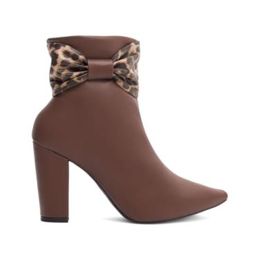 Imagem de BOTA BICO FINO FEMENINA TORRICELLA MARROM CAFÉ/NAPA ONÇA, ZIPER NA COR MARROM CAFÉ E TIRAS EM LAÇO NAPA ONÇA,NÚMERO 37