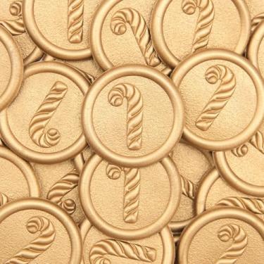 Imagem de 30 peças de adesivos de selo de cera de Natal Varinha mágica adesivos autoadesivos de selo de envelope ótimos para presentes de convite de Natal decoração de envelope de cartão de felicitações (marrom