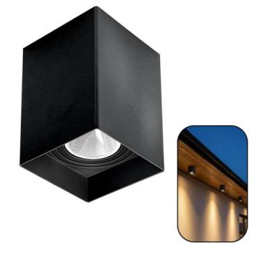 Imagem de Spot Sobrepor Opus Recuado MR16 Direcionável Preto GU10, 3