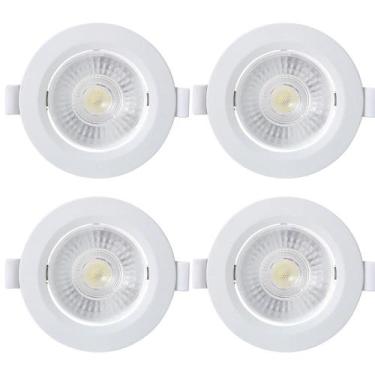 Imagem de Kit 4 Spot Embutir Taschibra Alltop Redondo Led 7W 6500K