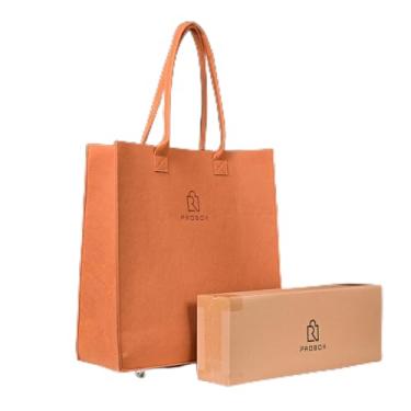 Imagem de Saco de roupa reutilizável de feltro ROLLBPROBOX, cestas de lavanderia sobre rodas, carrinho de compras, caixas de armazenamento de canto dobráveis leves, cesto de roupa suja dobrável, carrega até 23