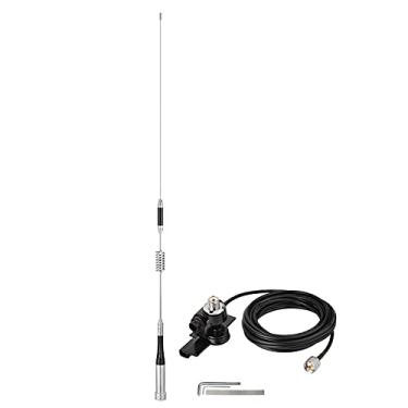 Imagem de Antena de rádio móvel Bingfu Veículo Rádio Ham VHF UHF 136-174 MHz 400-470 MHz Rádio Amador Carro Caminhão Rádio Duas Vias Antena Chicote Macio com Suporte Fixo PL259 Macho 5 m Cabo RG58
